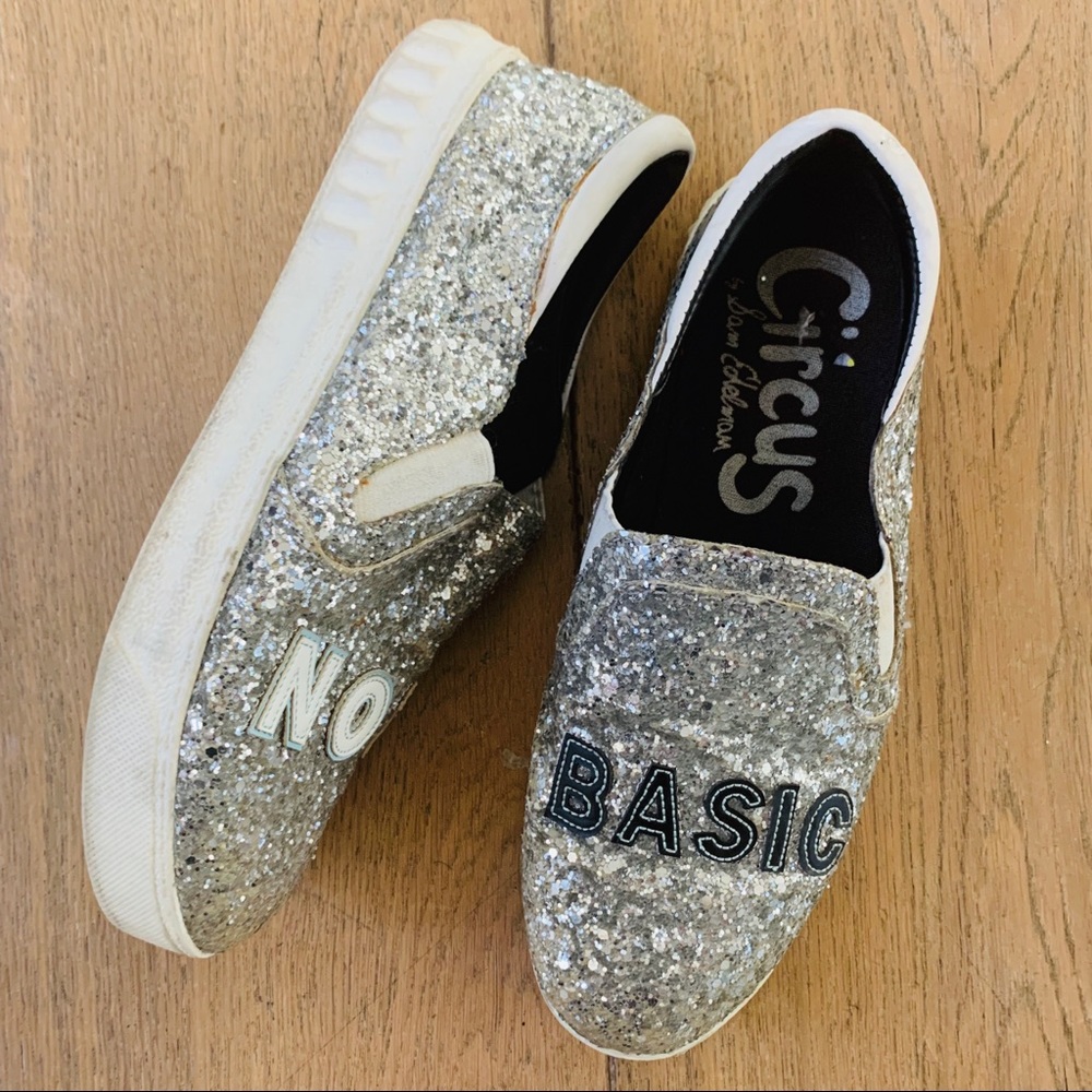 Sam Edelman Silver Sparkle Not Basic Flat Sneaker - image 4